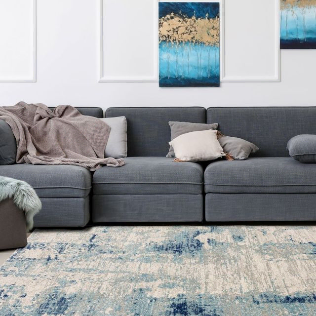 Nova Mirage Blue Rug NV36 LS SQ for sale at The Rug Loft in Yeovil